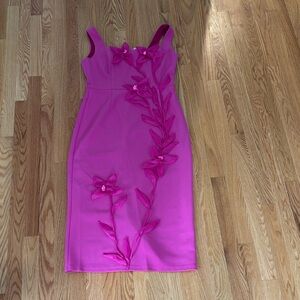 Elliatt Fuchsia Floral Midi Dress